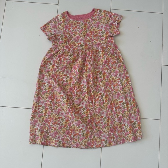 Lands end Floral Pink and Green Dress 8 liberty print cotton - Picture 1 of 4